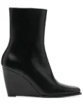 Wandler 90mm leather wedge boots - Black