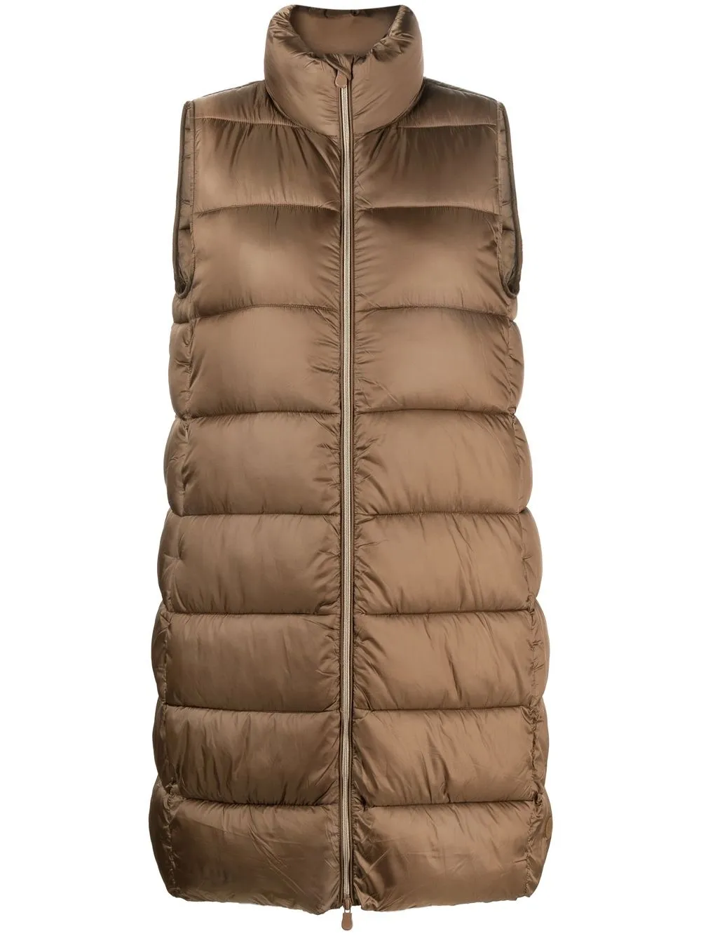 

Save The Duck Skyler long puffer gilet - Brown