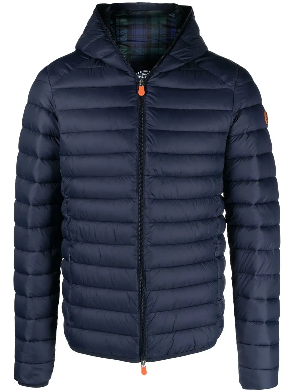 

Save The Duck chamarra capitonada con parche del logo - Azul