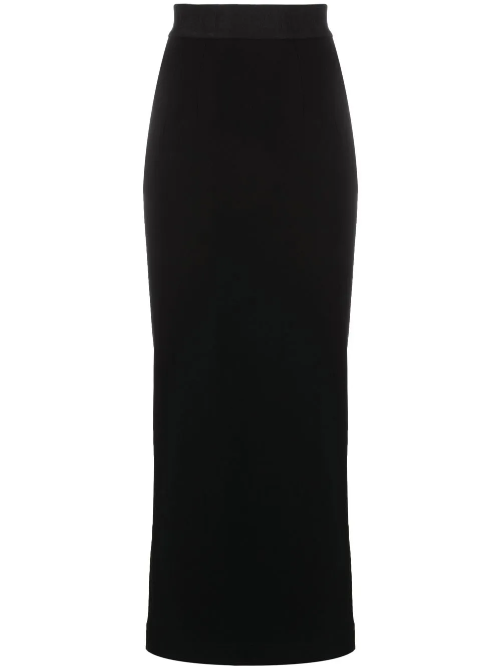 

Dolce & Gabbana logo-waistband bodycon midi skirt - Black