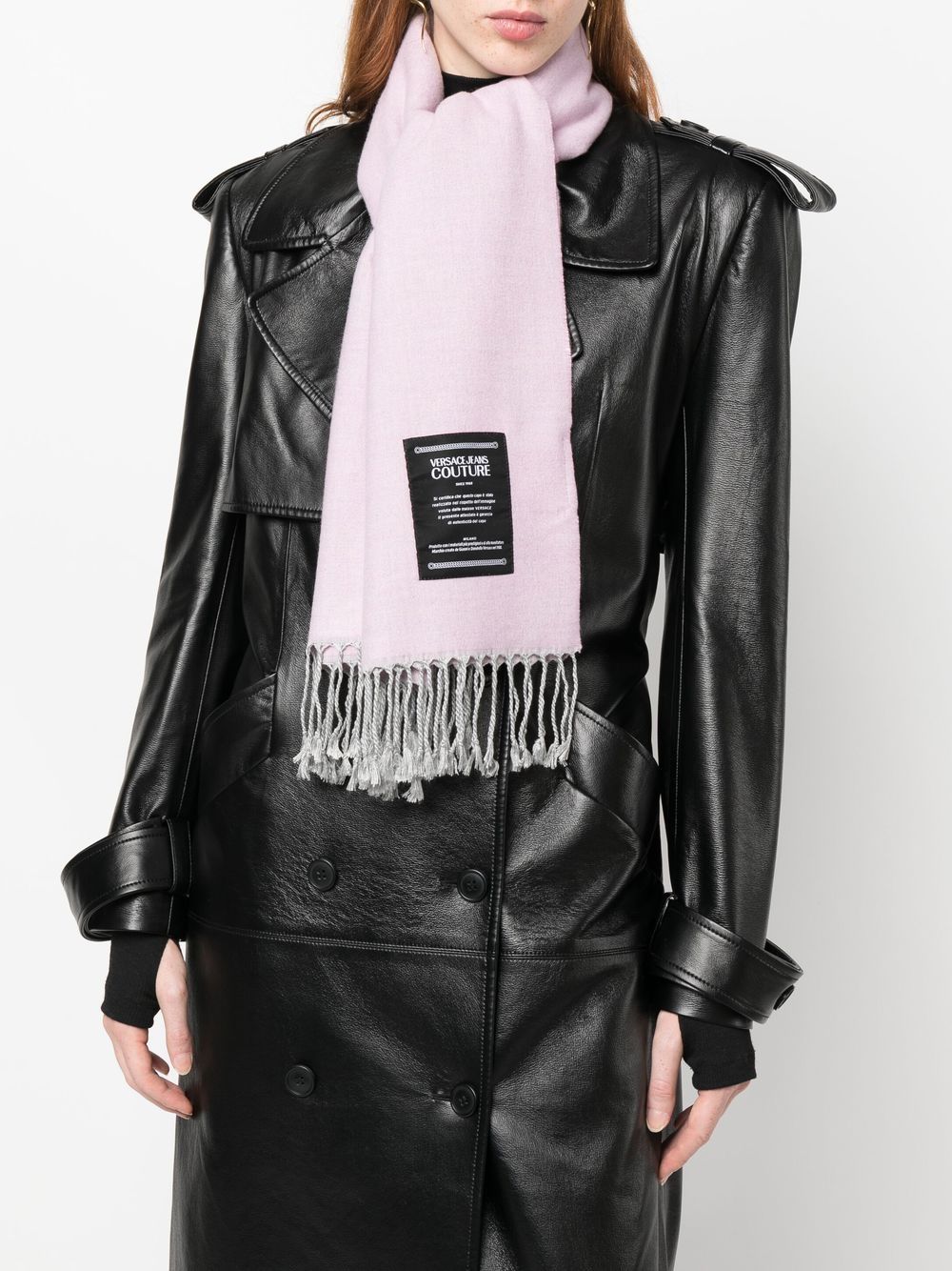 Versace Jeans Couture Sjaal met logopatch - Roze