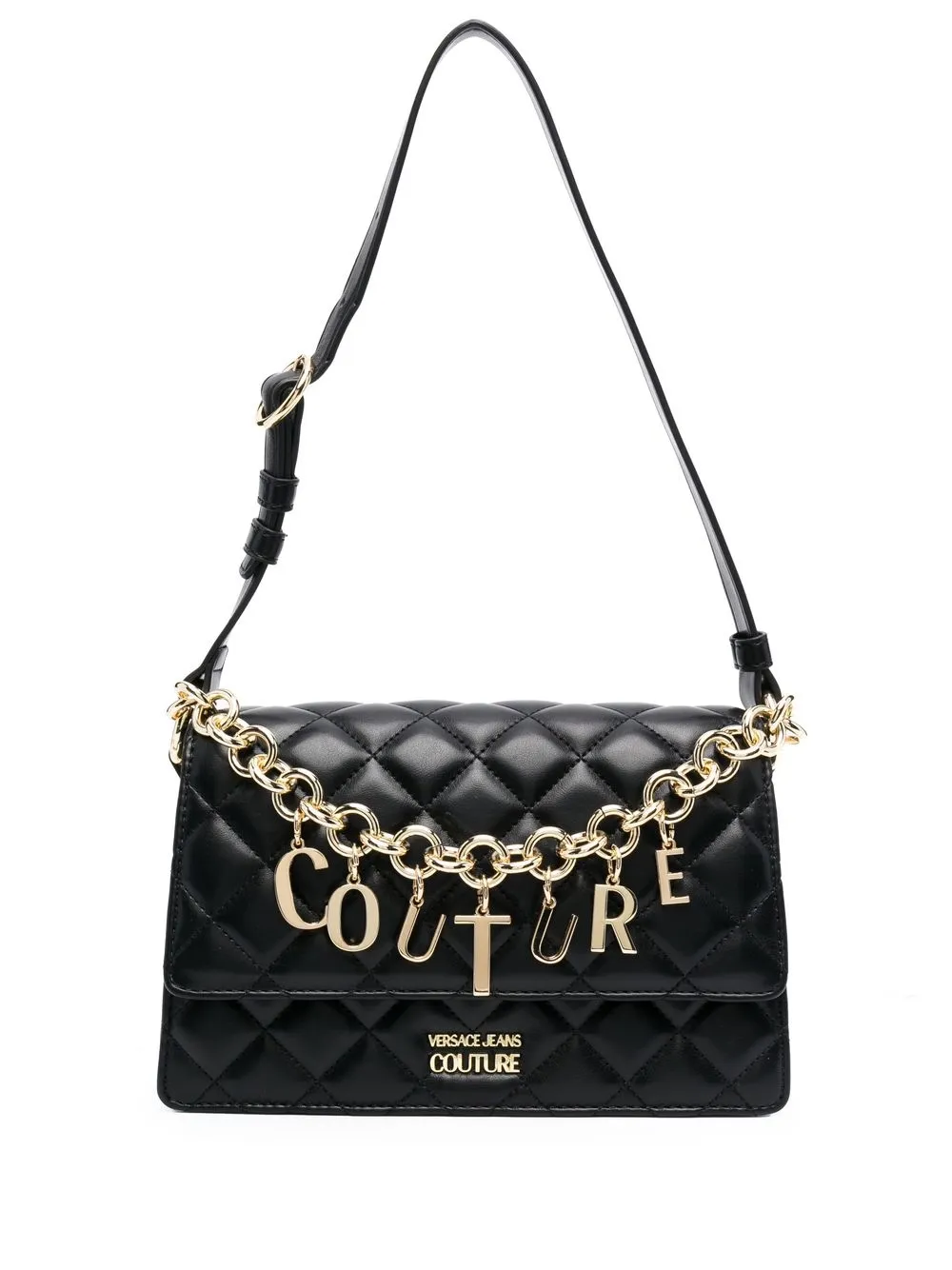 

Versace Jeans Couture tote capitonada con logo - Negro
