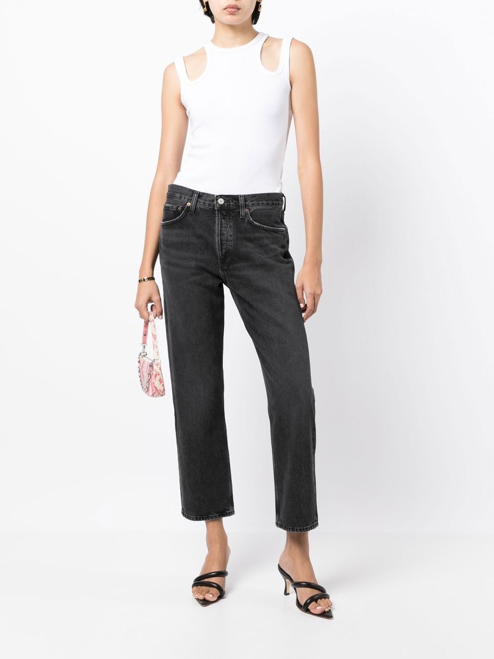 AGOLDE Cropped jeans - Zwart