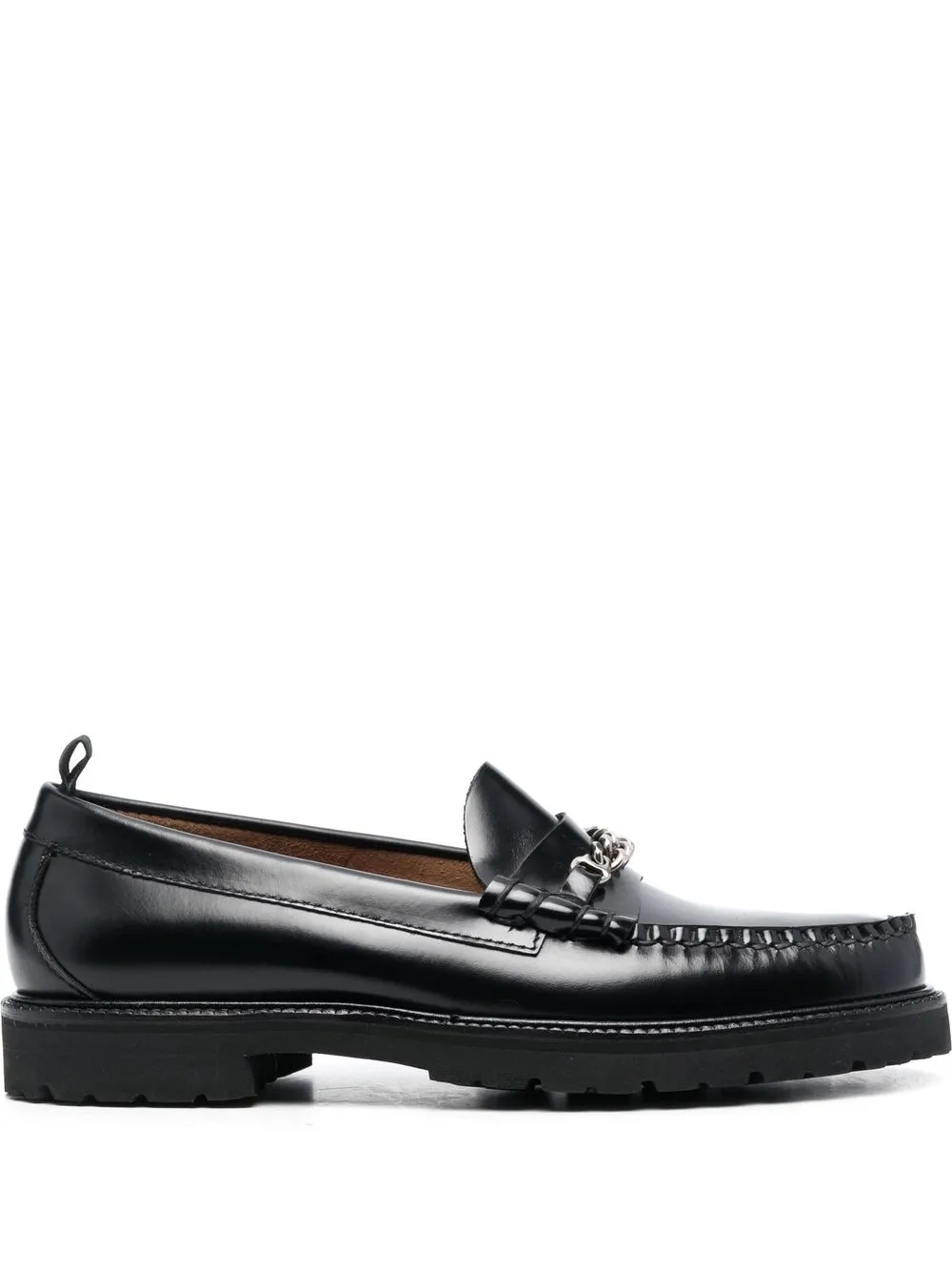 

Fred Perry mocasines con ribete de cadena - Negro