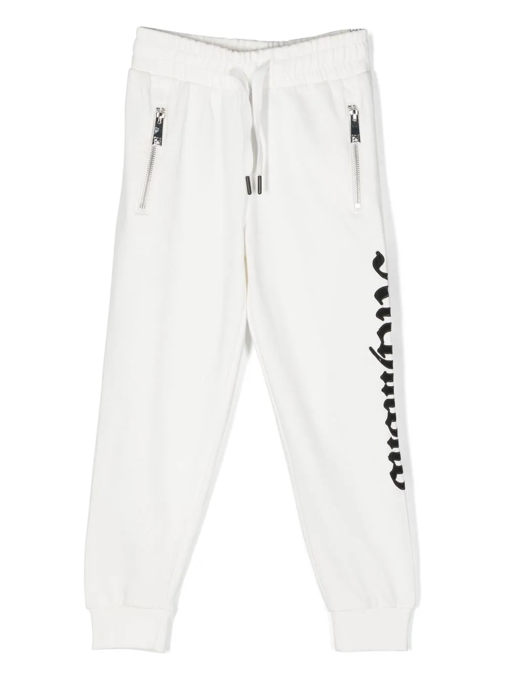 

John Richmond Junior logo-embroidered track pants - White