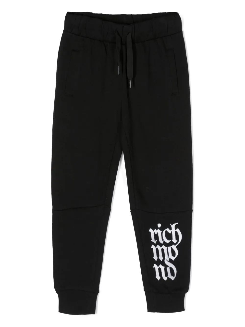 

John Richmond Junior logo-embroidered tracksuit bottoms - Black