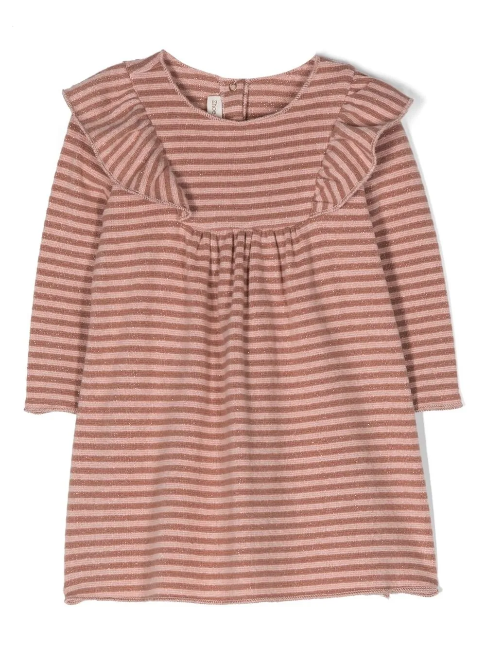 

Zhoe & Tobiah striped ruffle-trim dress - Pink