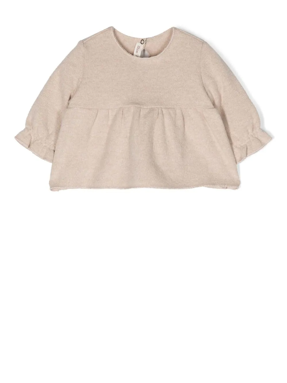 

Zhoe & Tobiah ruffled-cuffs knitted top - Neutrals