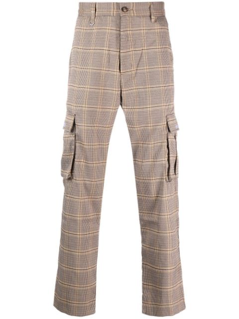 Origins check-pattern cargo trousers