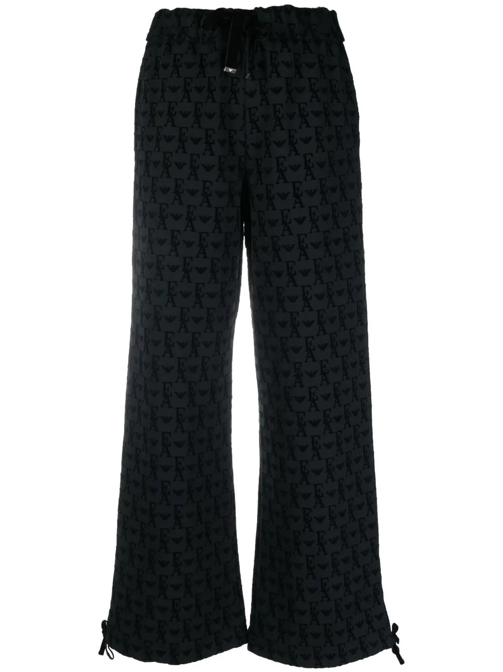 

Emporio Armani pants con monograma estampado - Negro