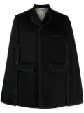 Thom Browne Chesterfield grosgrain-trim cape - Black