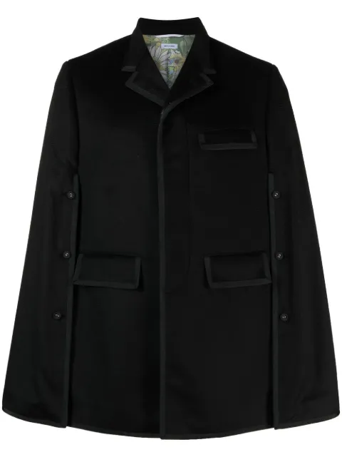 Thom Browne Chesterfield grosgrain-trim cape