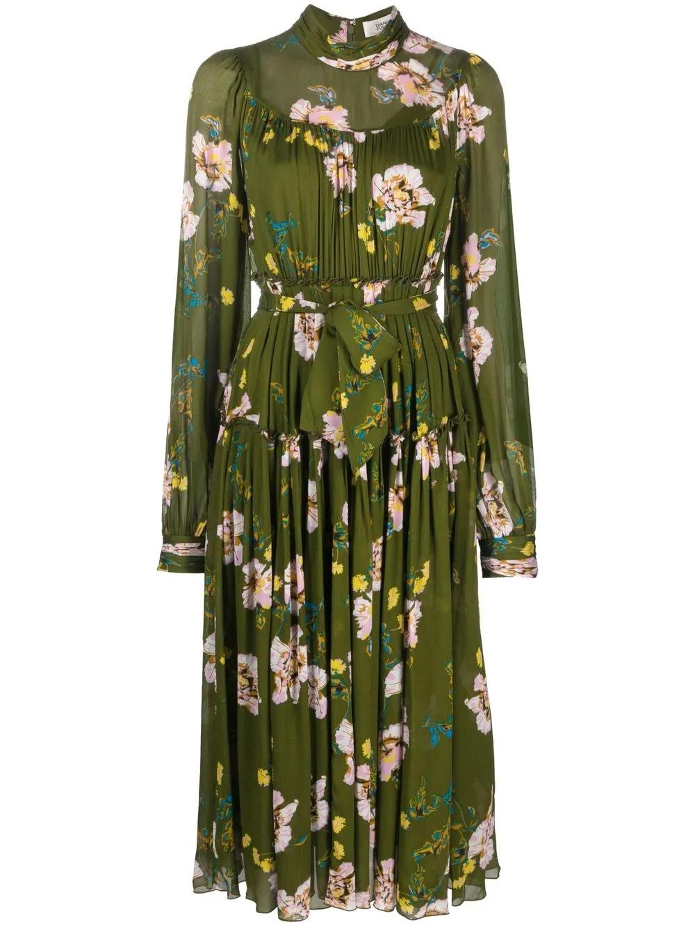 

DVF Diane von Furstenberg vestido con estampado floral - Verde