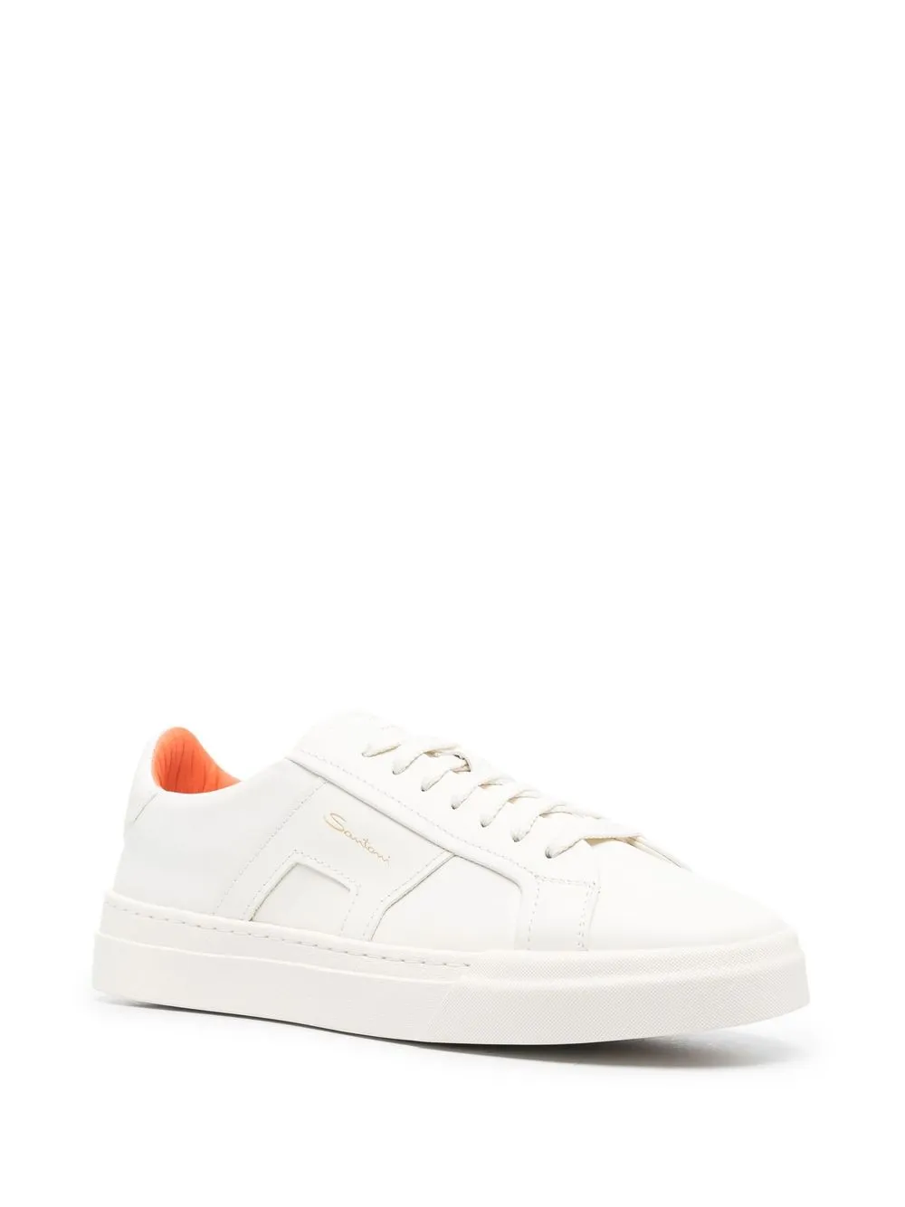 Santoni Double Buckle low-top sneakers - Wit