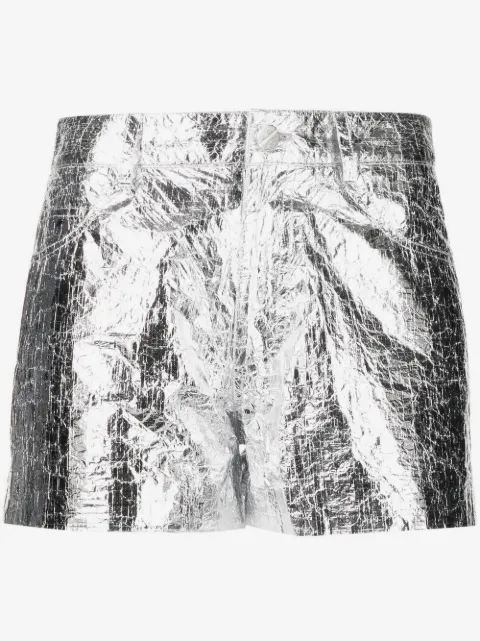 Monse metallic mini shorts