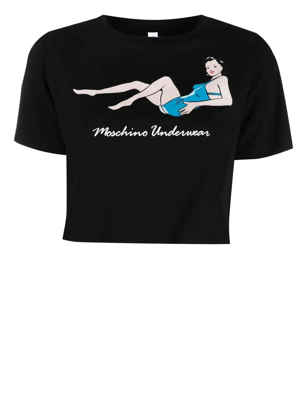 

Moschino playera corta con estampado gráfico - Negro