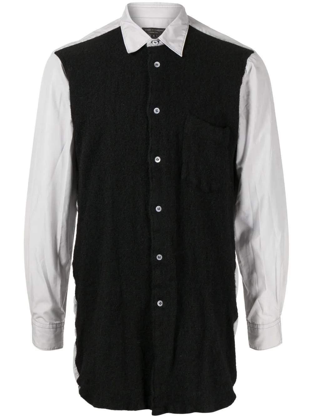 

Comme Des Garçons Homme Plus camisa manga larga con paneles - Negro