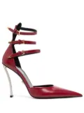 Versace 120mm pointed-toe leather sandals - Red