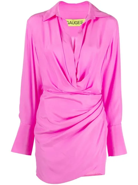 GAUGE81 vestido camisero con detalle fruncido