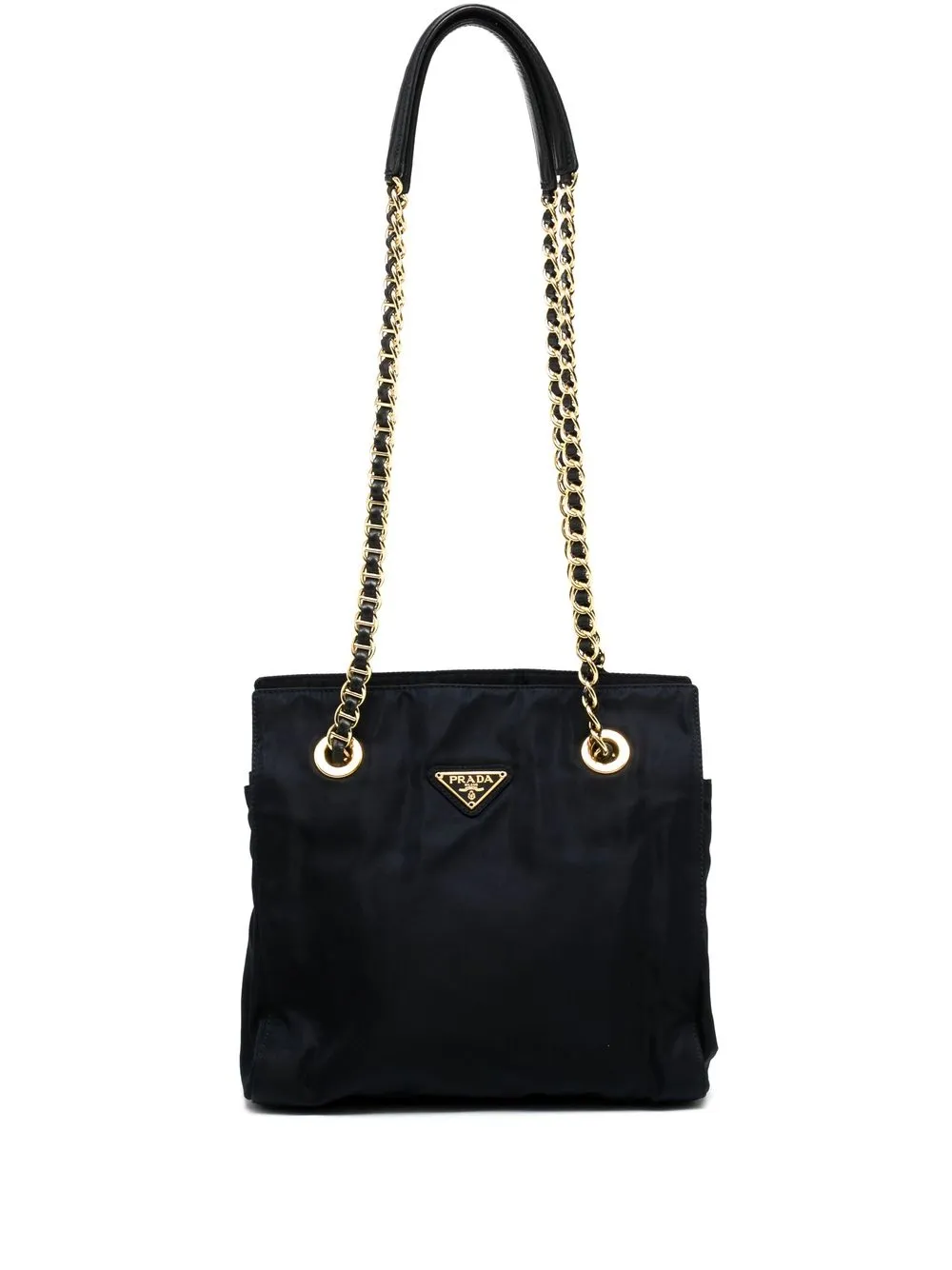 

Prada Pre-Owned bolsa de hombro con logo triangular 1990-2000 - Negro