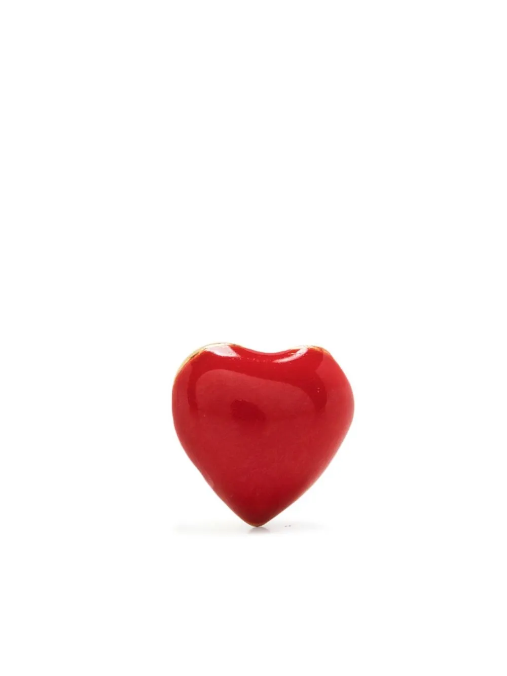 

Wilhelmina Garcia aretes con forma de corazón esmaltado - Rojo