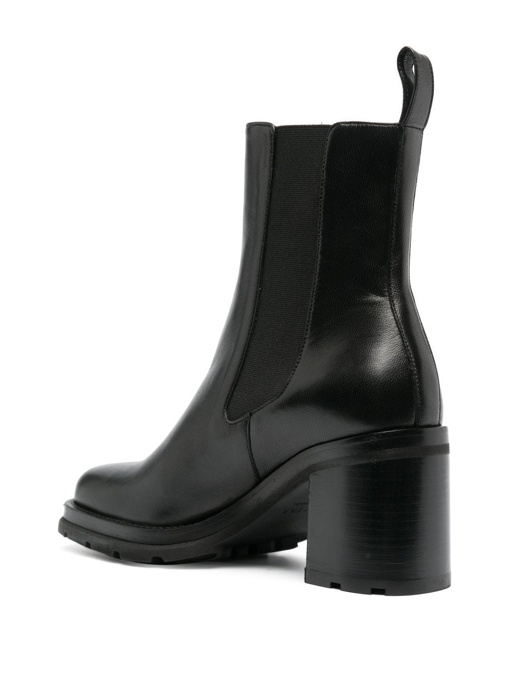 Shop By Far Ankle-length 80mm Leather Boots In 黑色