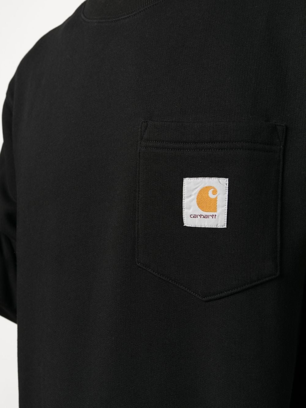 Shop Carhartt Logo-patch Cotton Sweatshirt In Schwarz
