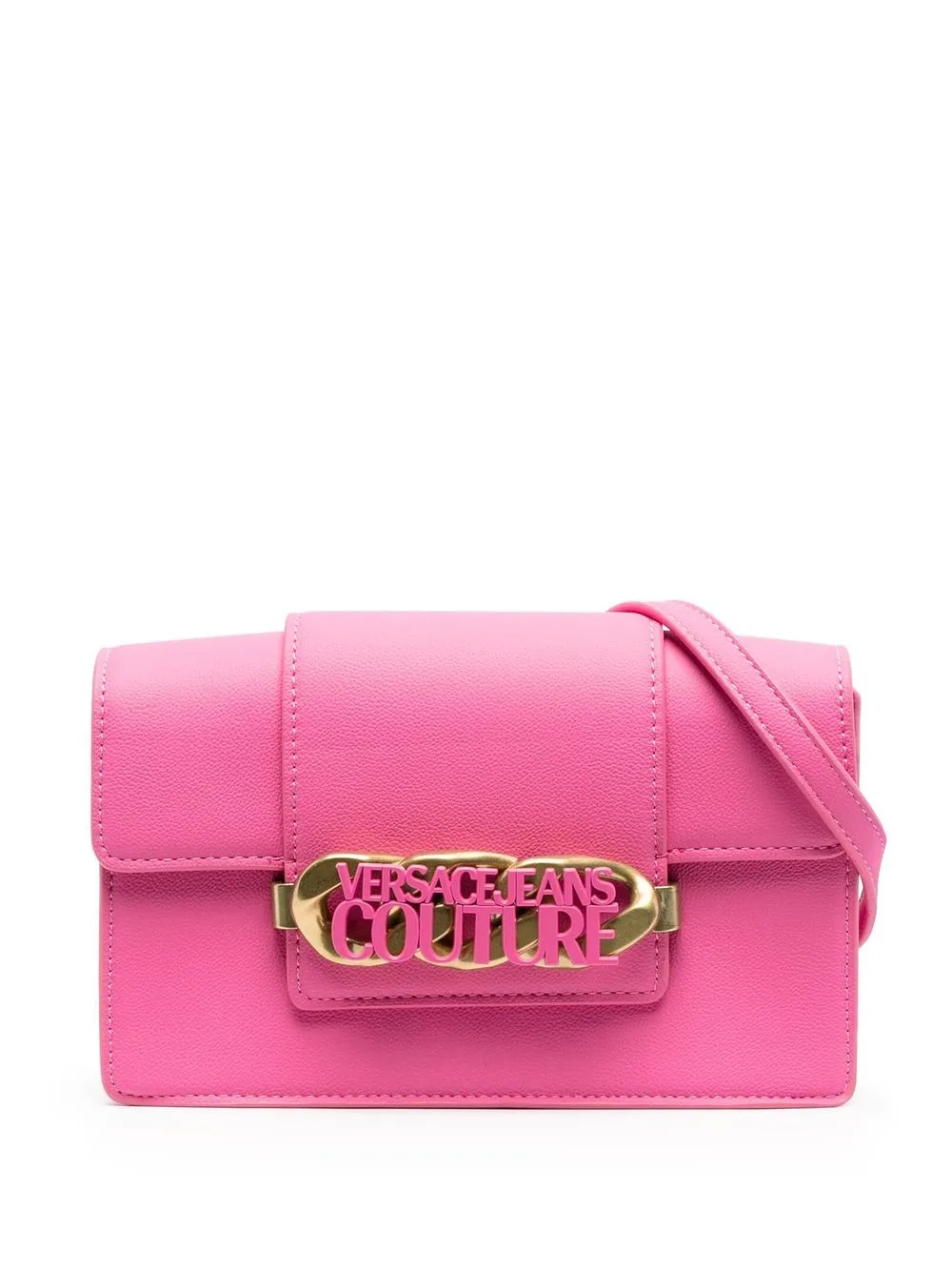 

Versace Jeans Couture bolsa crossbody con placa del logo - Rosado