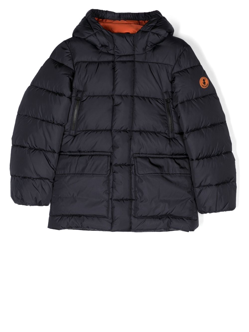 Save The Duck Kids logo-patch Hooded Puffer Jacket - Farfetch