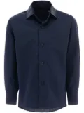 Moustache dot-print dress shirt - Blue