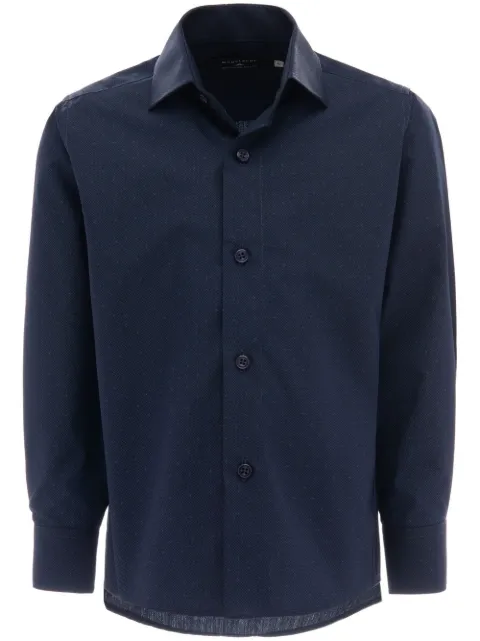 Moustache dot-print dress shirt