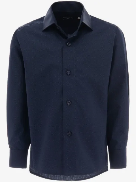 Moustache dot-print dress shirt