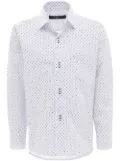 Moustache ticket-print dress shirt - White