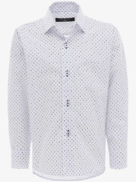 Moustache ticket-print dress shirt