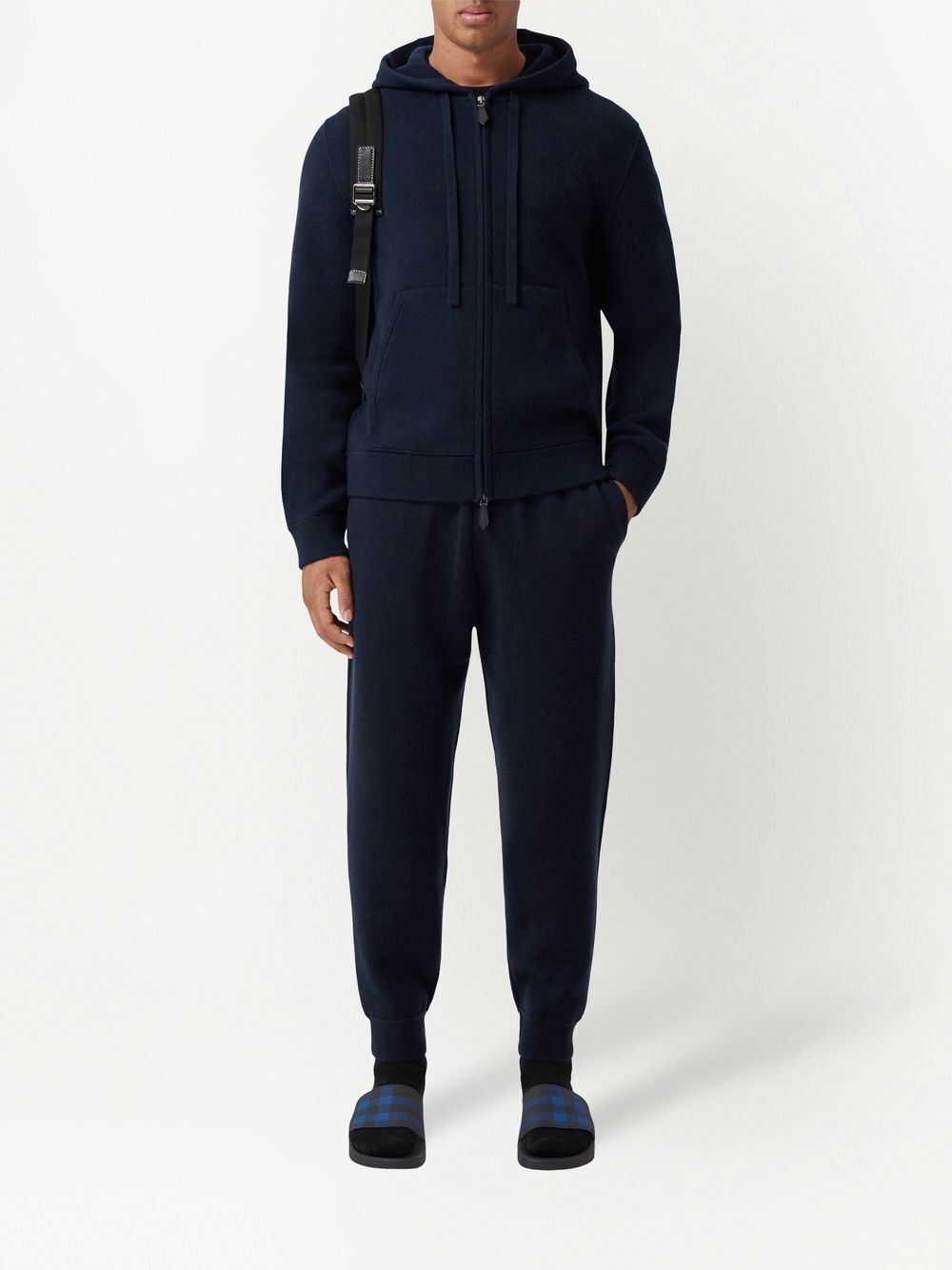 Burberry Trainingsbroek met geborduurd logo - Blauw