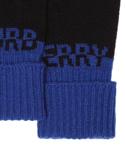 Burberry logo-intarsia Cashmere Gloves - Farfetch