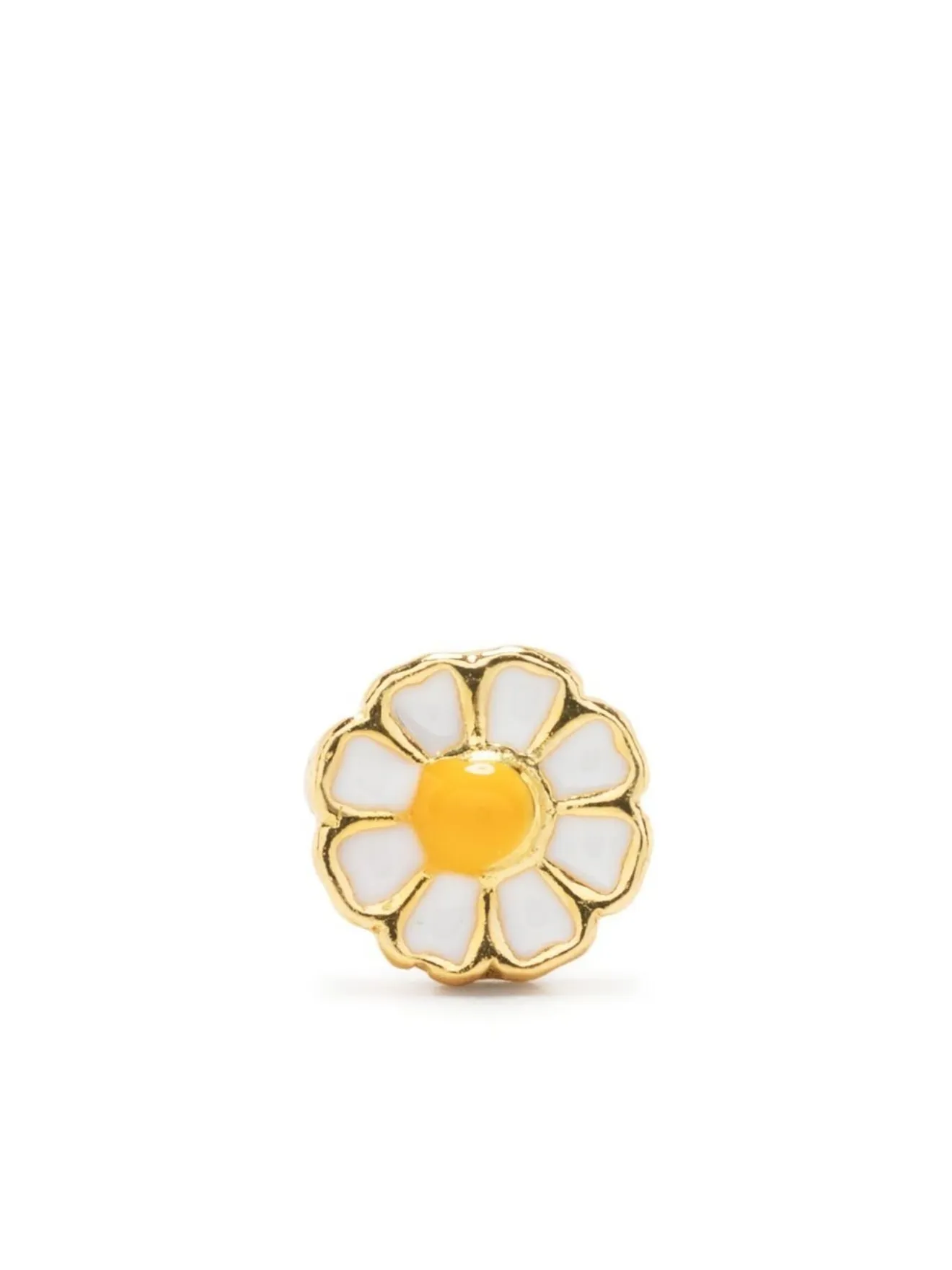 Wilhelmina Garcia enamelleddaisy post earrings white MODES