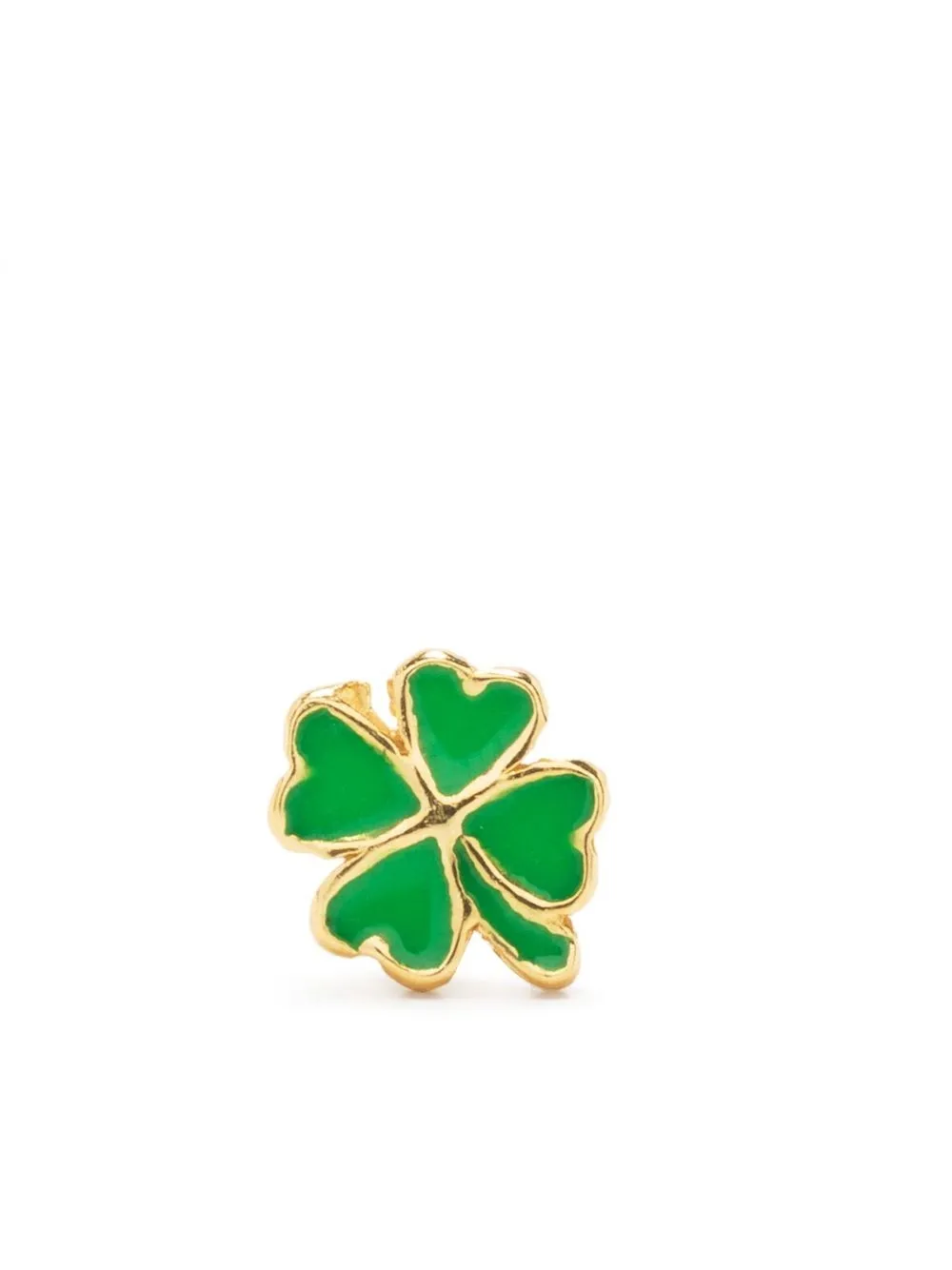 

Wilhelmina Garcia enamelled-clover post earrings - Green