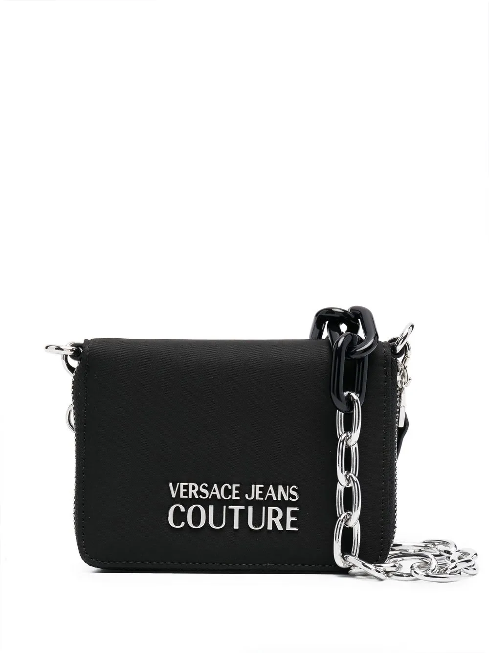 

Versace Jeans Couture bolsa crossbody con placa del logo - Negro