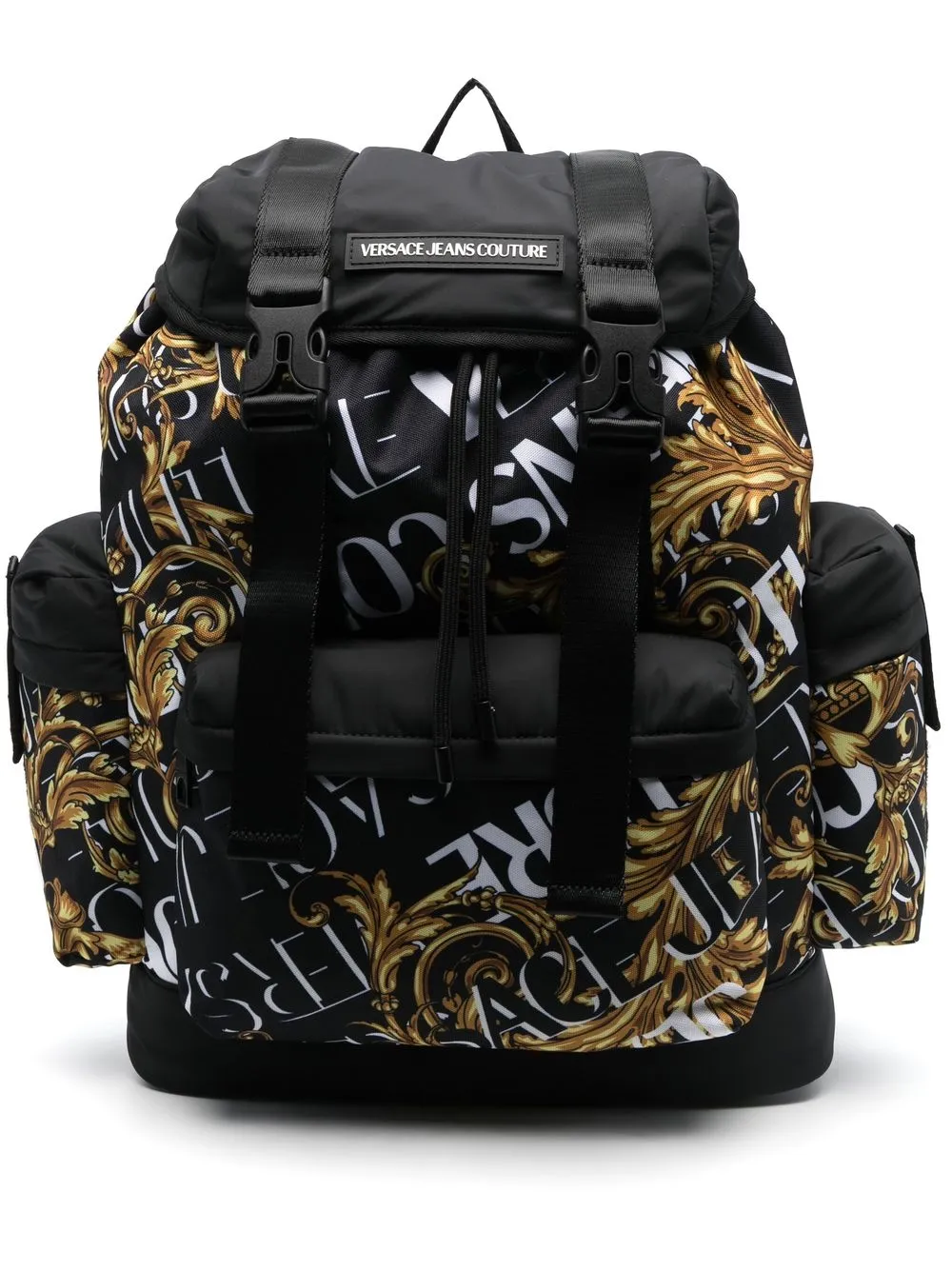 

Versace Jeans Couture mochila con logo estampado - Negro