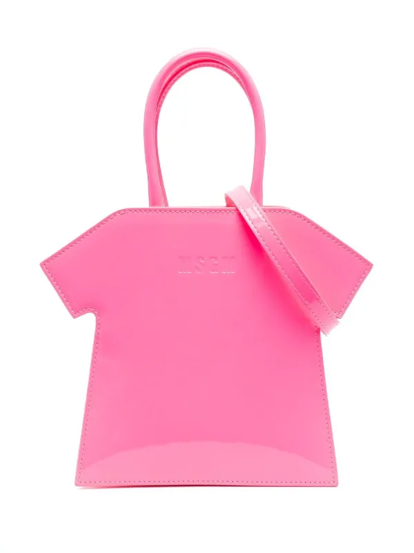 Pink leather cheap tote bags