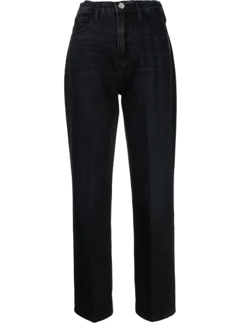 FRAME jeans capri con tiro alto