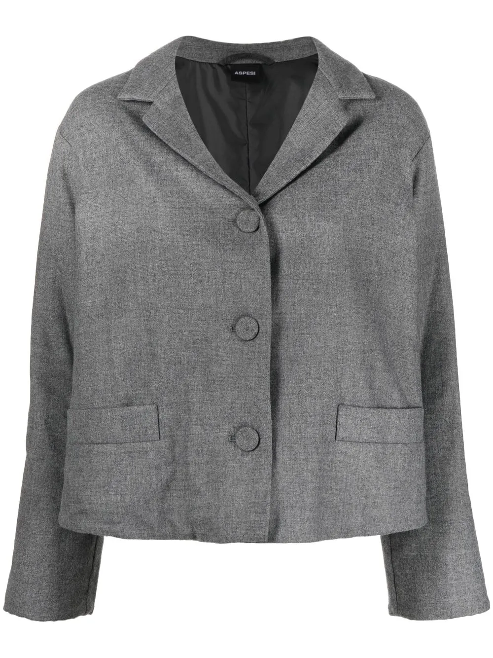 

ASPESI spread-collar single-breasted jacket - Grey