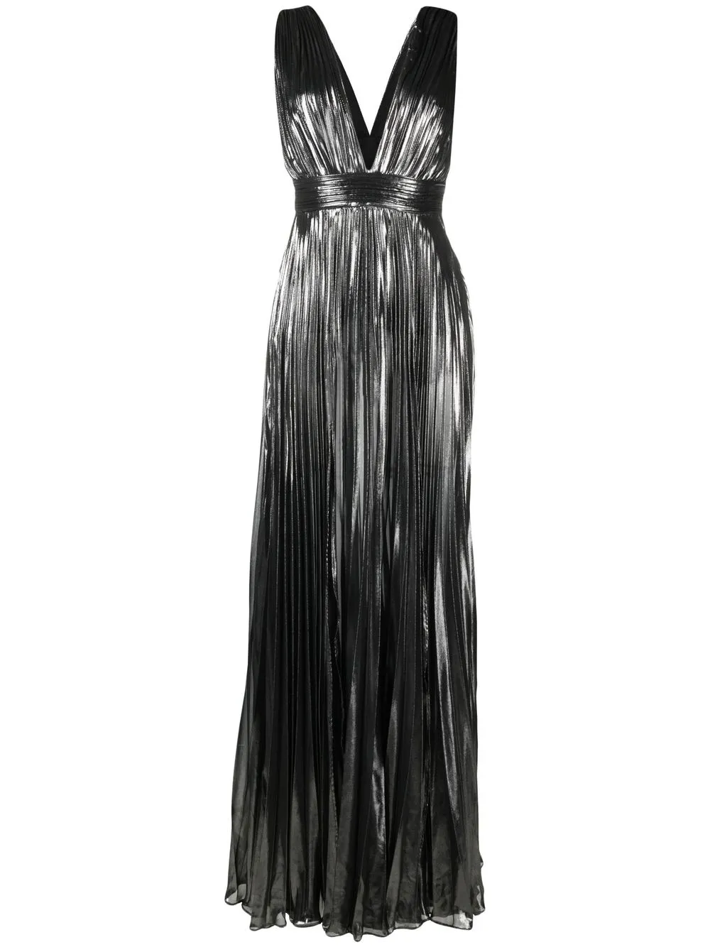 

NEW ARRIVALS metallic-effect plissé dress - Silver