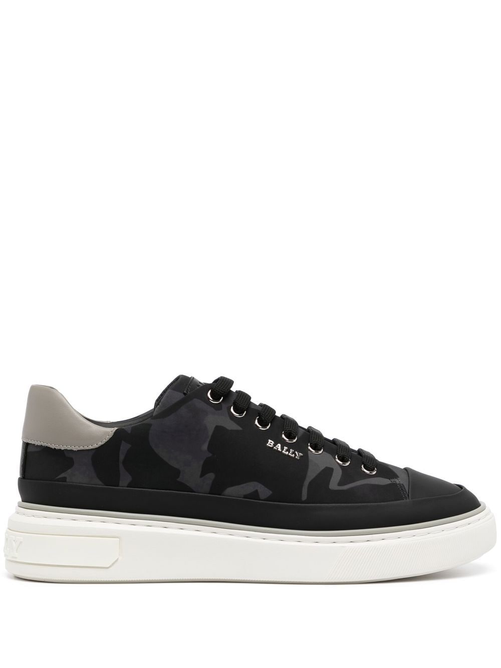 Bally Maily Camouflage-print Trainers In Black
