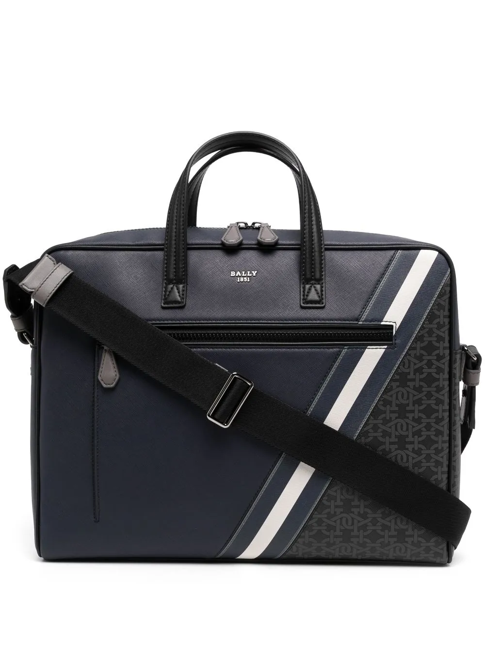 Bally monogram-pattern Leather laptop-bag - Farfetch