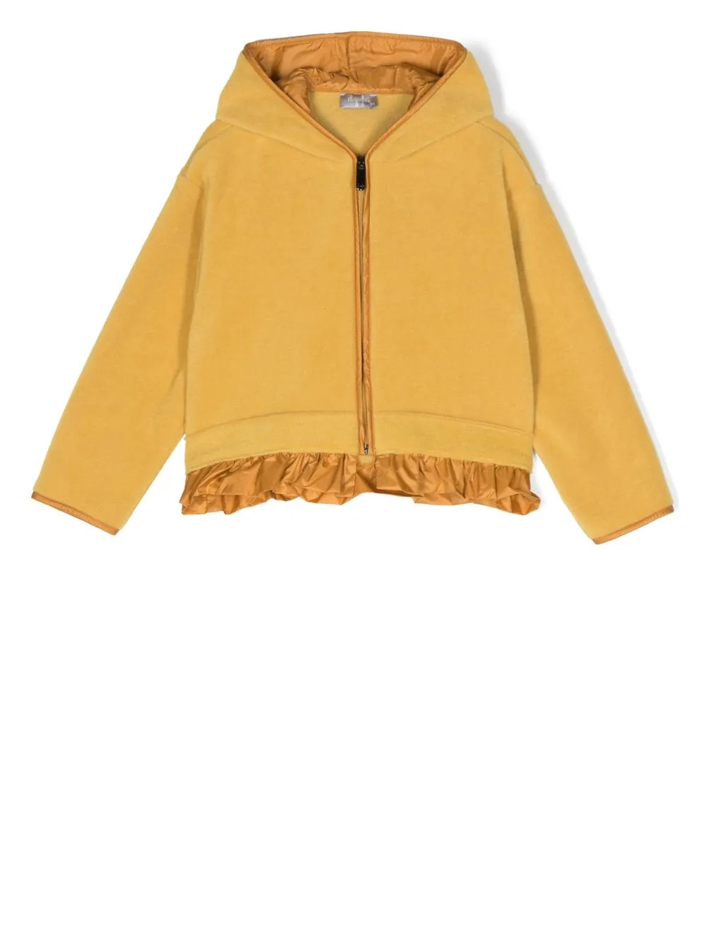 

Il Gufo hoodie con cierre y volantes - Amarillo