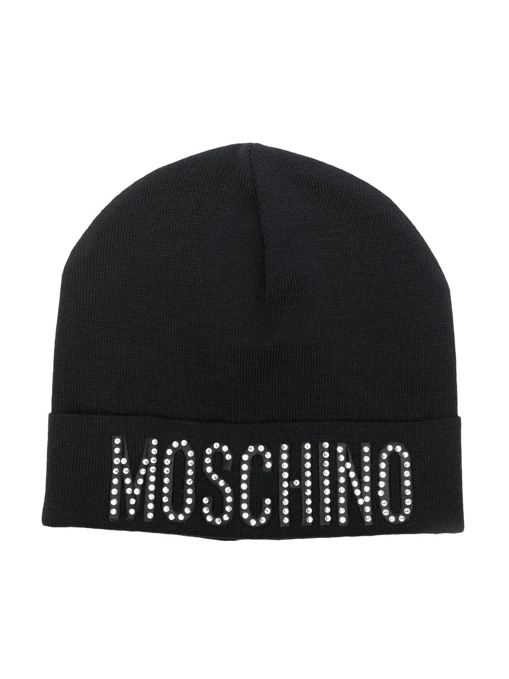 

Moschino Kids gorro con logo bordado - Negro