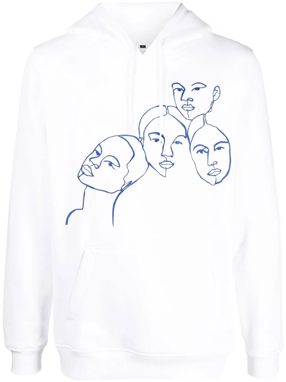 Encrè. graphic-print drawstring hoodie | White | Image 1