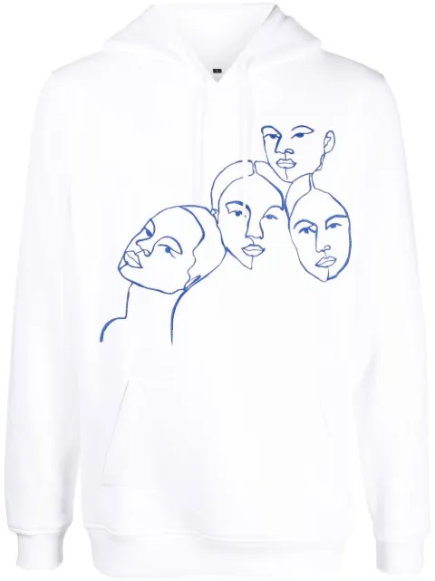 Encrè. graphic-print drawstring hoodie